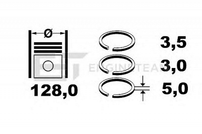 ET ENGINETEAM r1002800 -  Комплект поршневых колец